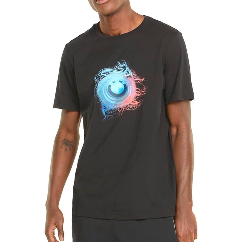 PUMA BMW M Motorsport Nightride Tee, Black, Mens Size XL